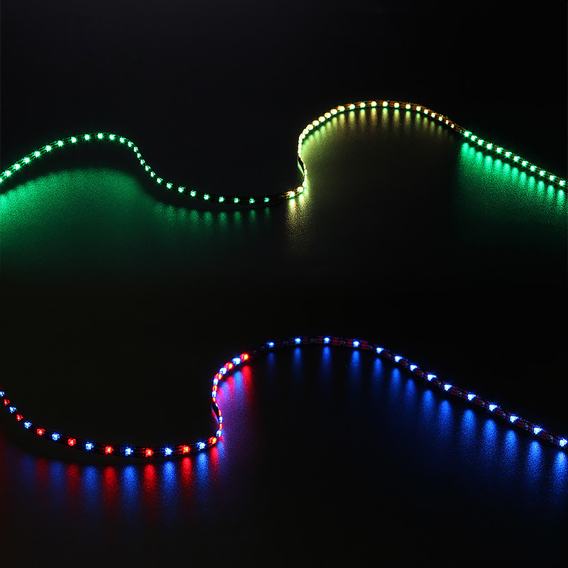 SK6805 RGB Individually Addressable LED Strip Light - DC5V Ultra Narrow 4mm 75LEDs 1.64ft/0.5m SK6805 RGB Individually Addressable LED Strip Light - DC5V Ultra Narrow 4mm 75LEDs 1.64ft/0.5m